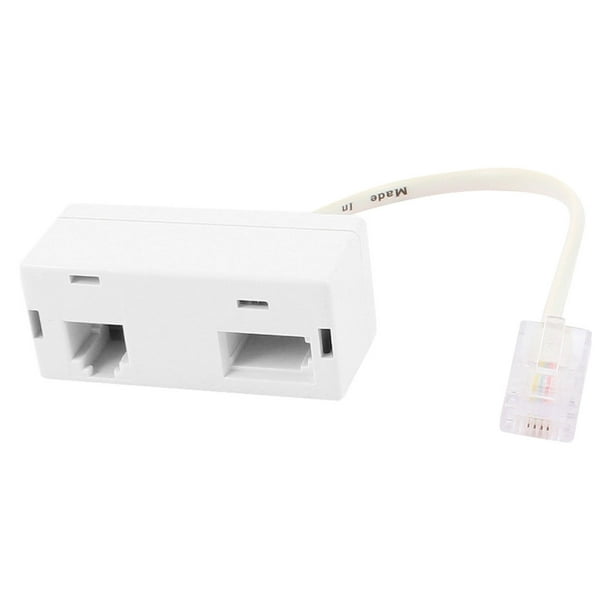 BT-2 Telephone Double outlet adapter 4 wire White - High Quality to fit BT Sockets